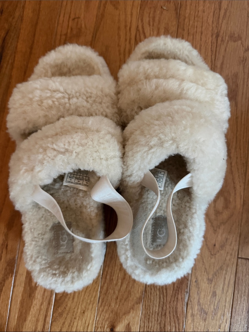 UGG Cream Shearling Oh Yeah Slippers